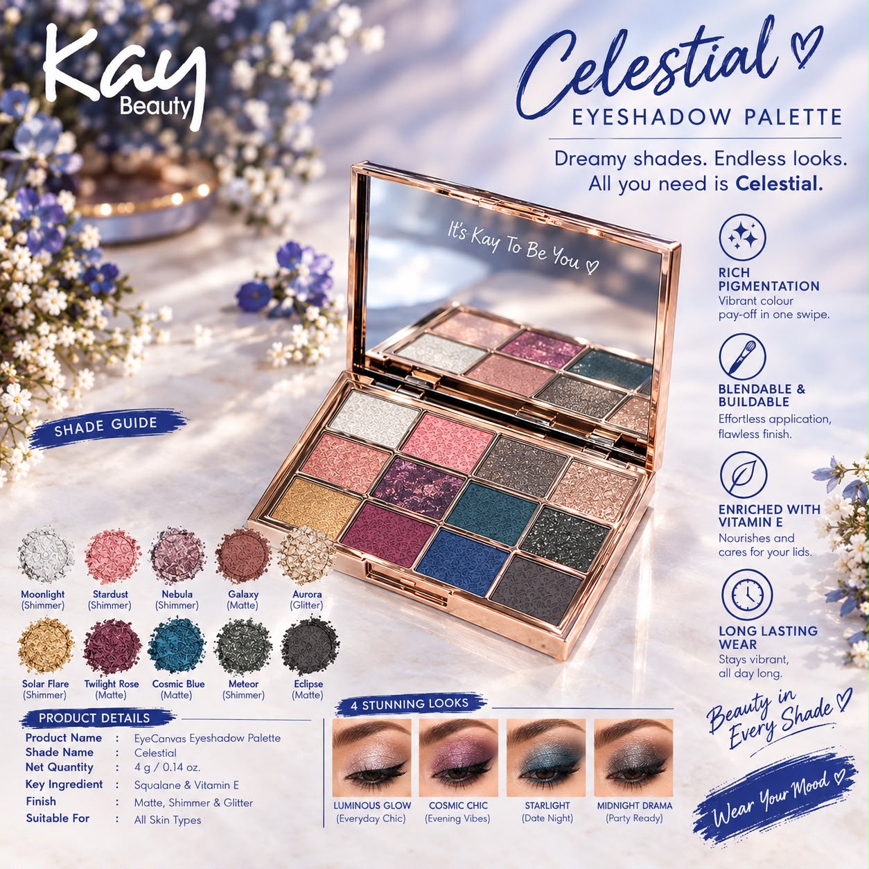 Kay Beauty Eyekanvas Eyesshadow Palette