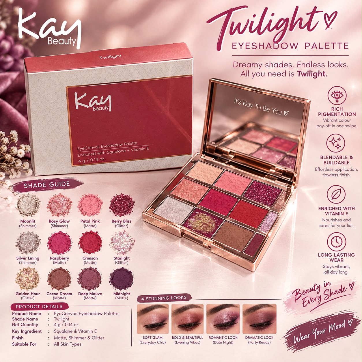 Kay Beauty Eyekanvas Eyesshadow Palette