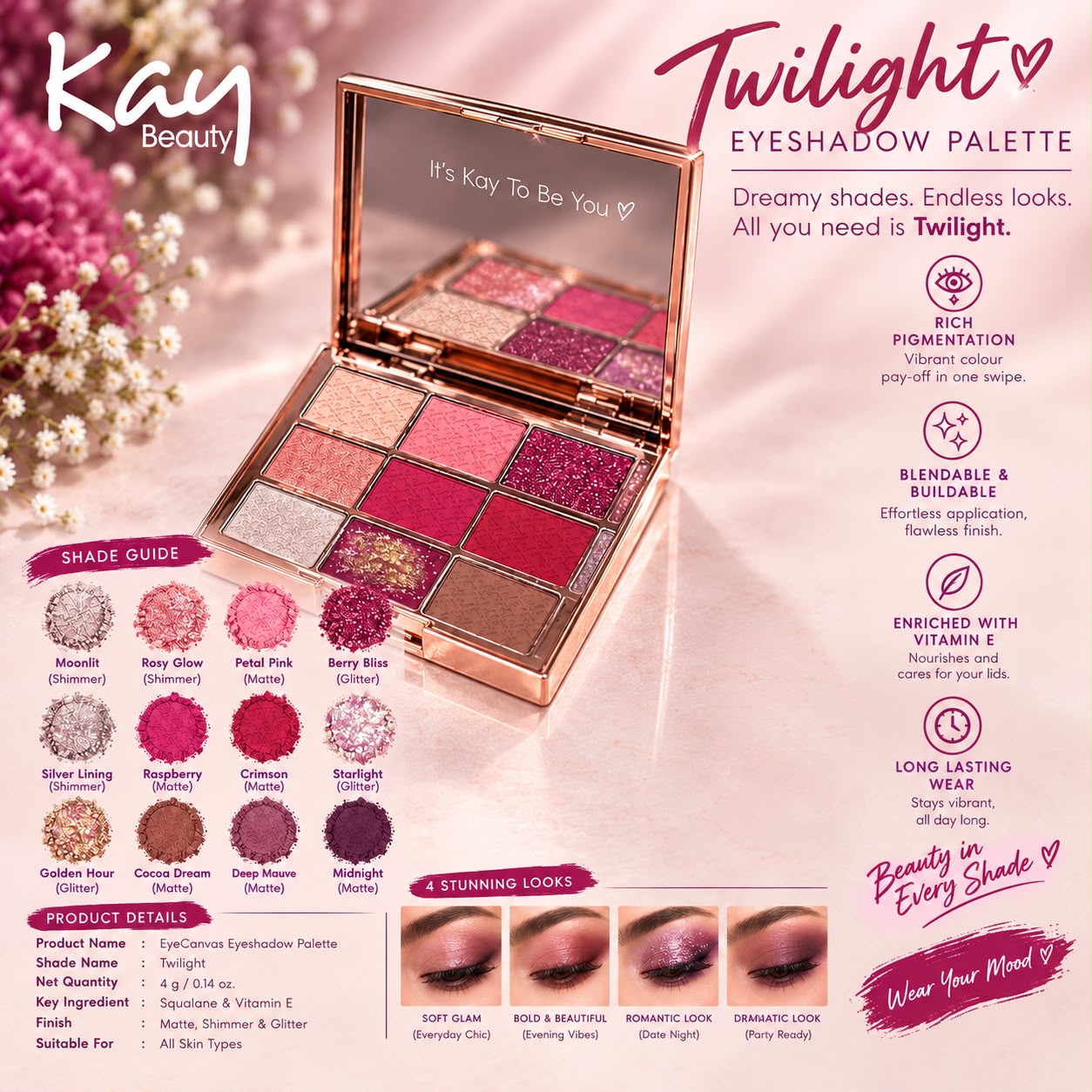 Kay Beauty Eyekanvas Eyesshadow Palette