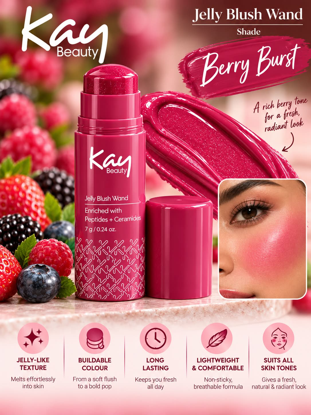 Kay Beauty Jelly Blush Wand (7g)