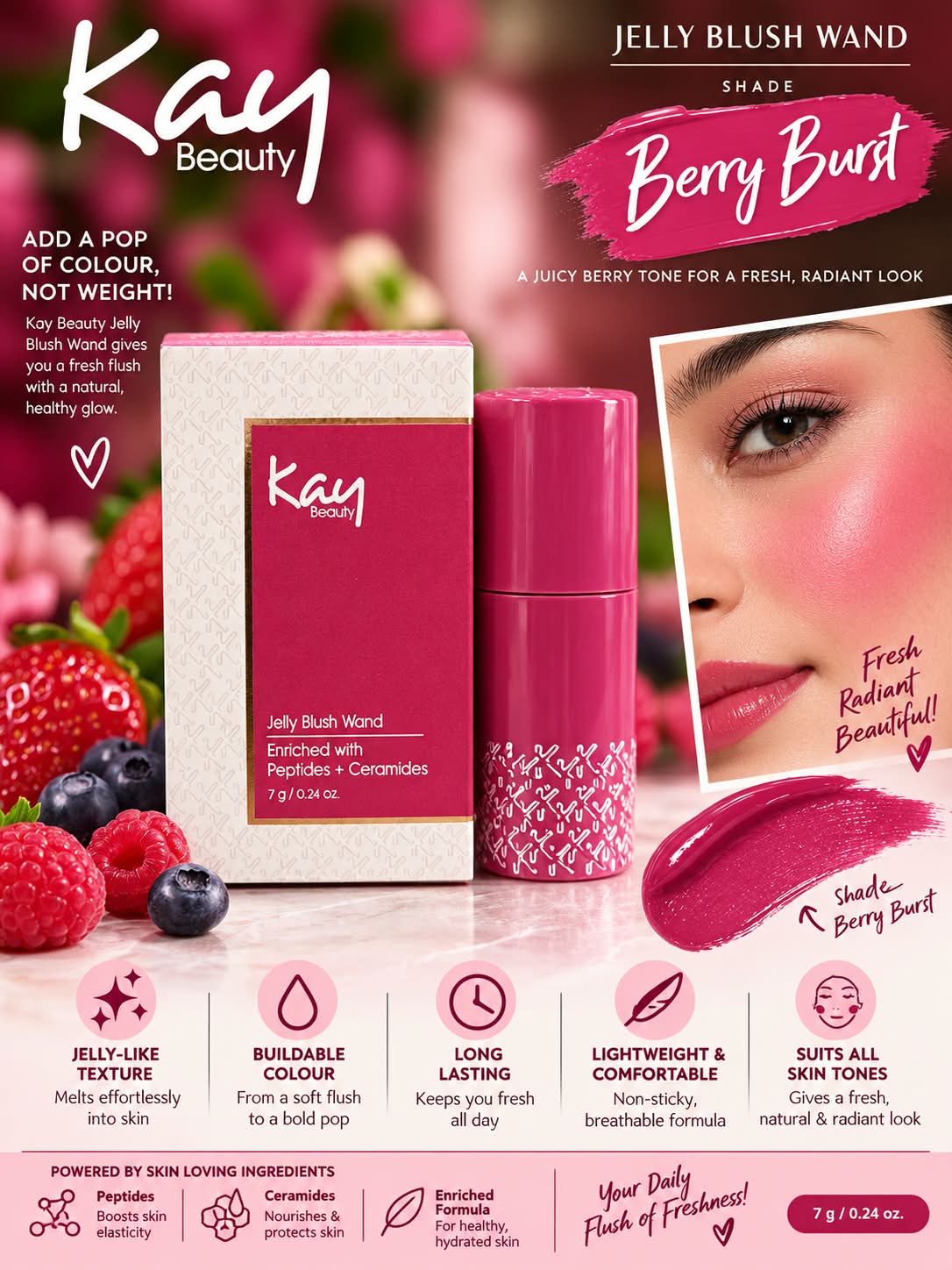 Kay Beauty Jelly Blush Wand (7g)