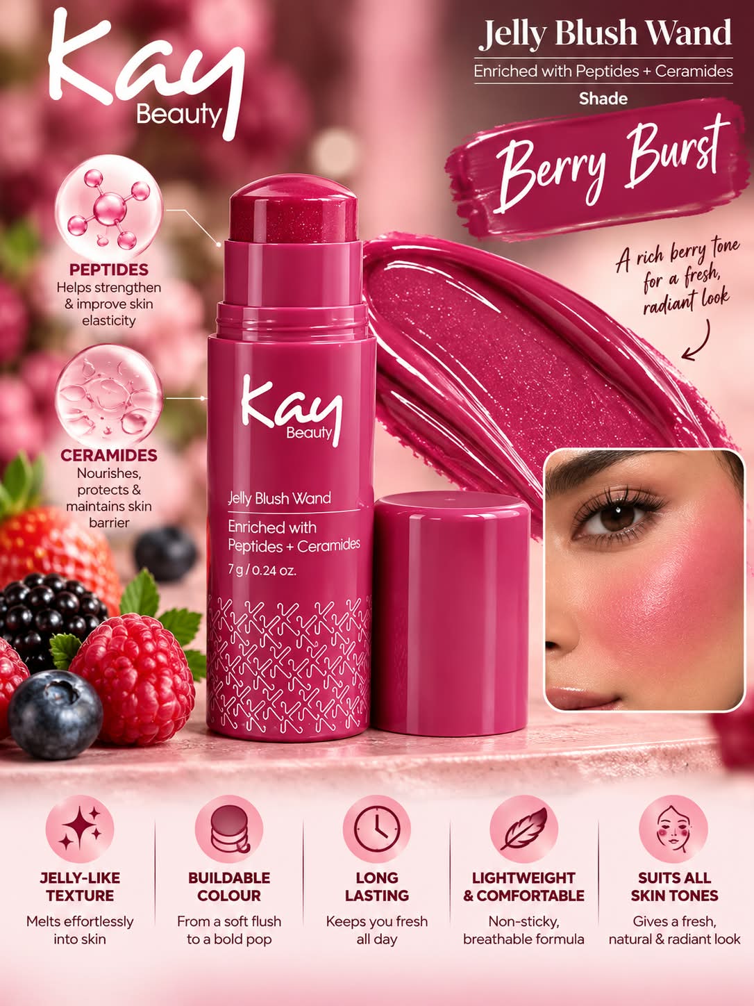 Kay Beauty Jelly Blush Wand (7g)
