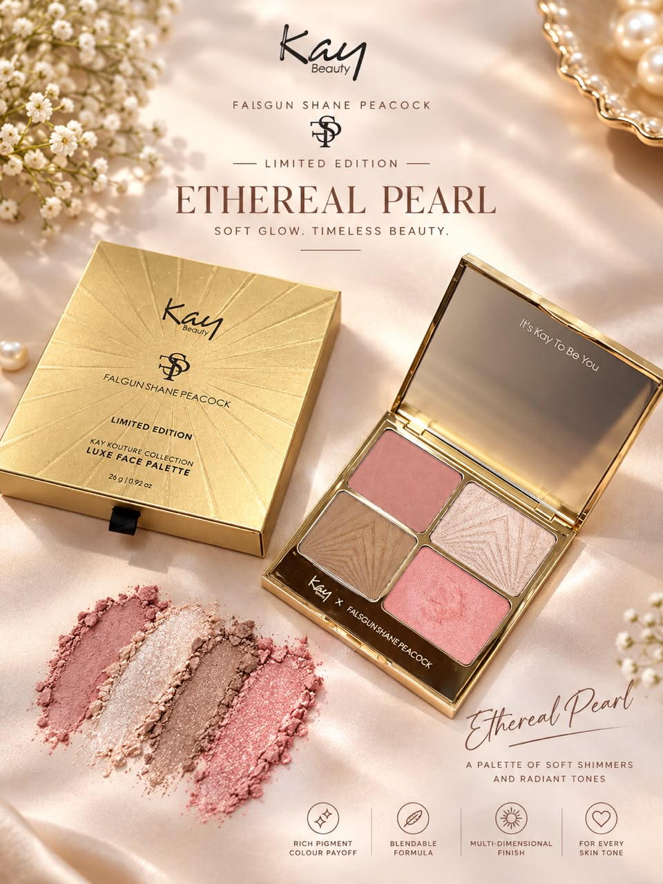 Kay Beauty Falguni Shane Peacock Limited Edition Luxe Face Palette Golden Dust