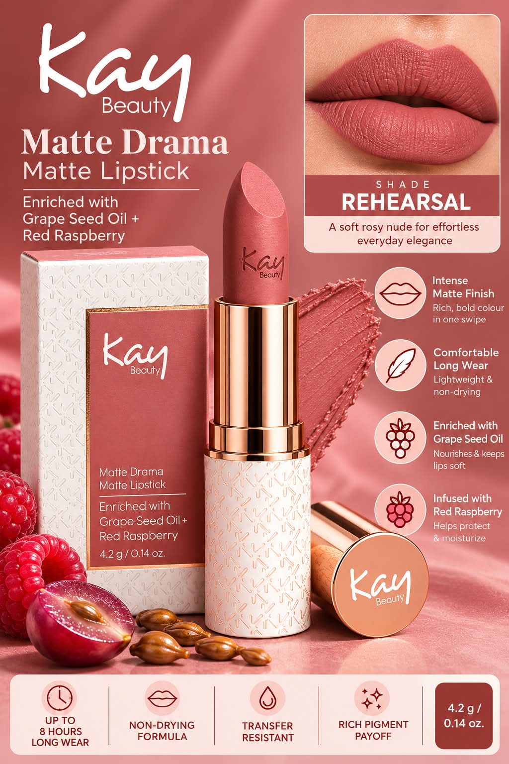 Kay Beauty Matte Drama Matte Lipstick