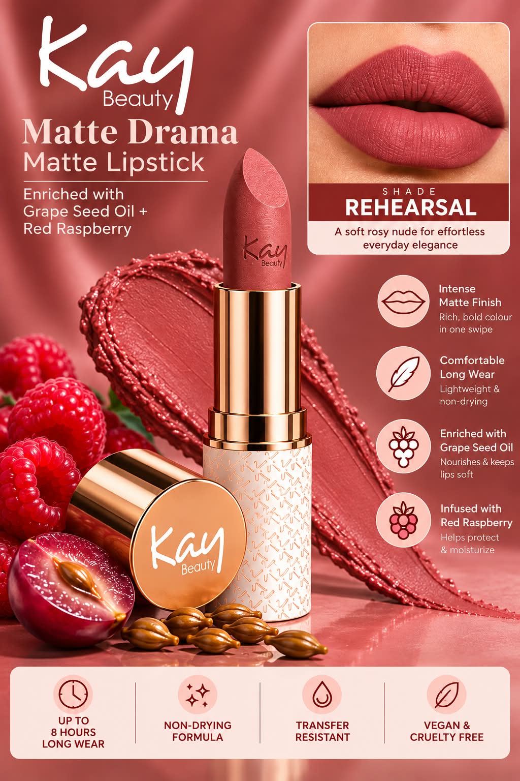 Kay Beauty Matte Drama Matte Lipstick
