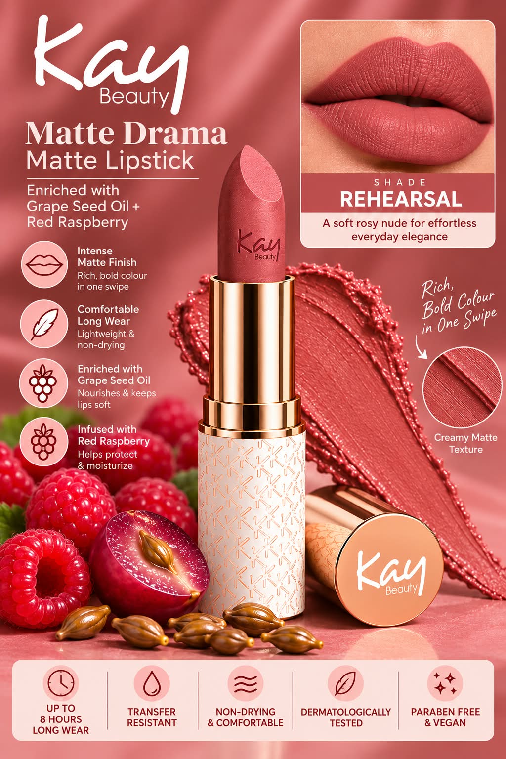 Kay Beauty Matte Drama Matte Lipstick