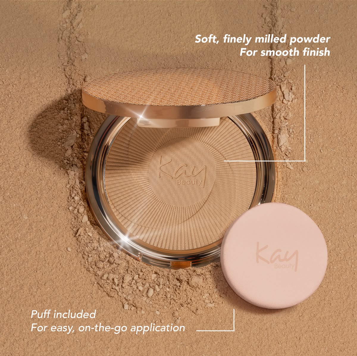 Kay Beauty Soft Matte Pressed Powder - 110Y Light (12g)