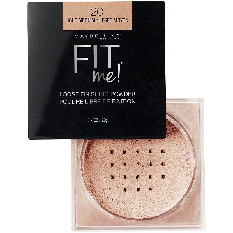 Maybelline New York Fit Me Loose Finishing Powder, Silky and Lightweight, Natural-looking beautiful skin, Quick blendable skin-friendly flawless makeup Loose Powder - Medium|20 grams