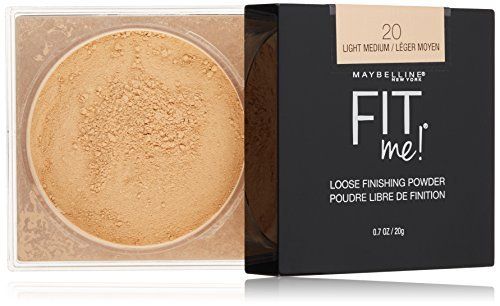 Maybelline New York Fit Me Loose Finishing Powder, Silky and Lightweight, Natural-looking beautiful skin, Quick blendable skin-friendly flawless makeup Loose Powder - Medium|20 grams