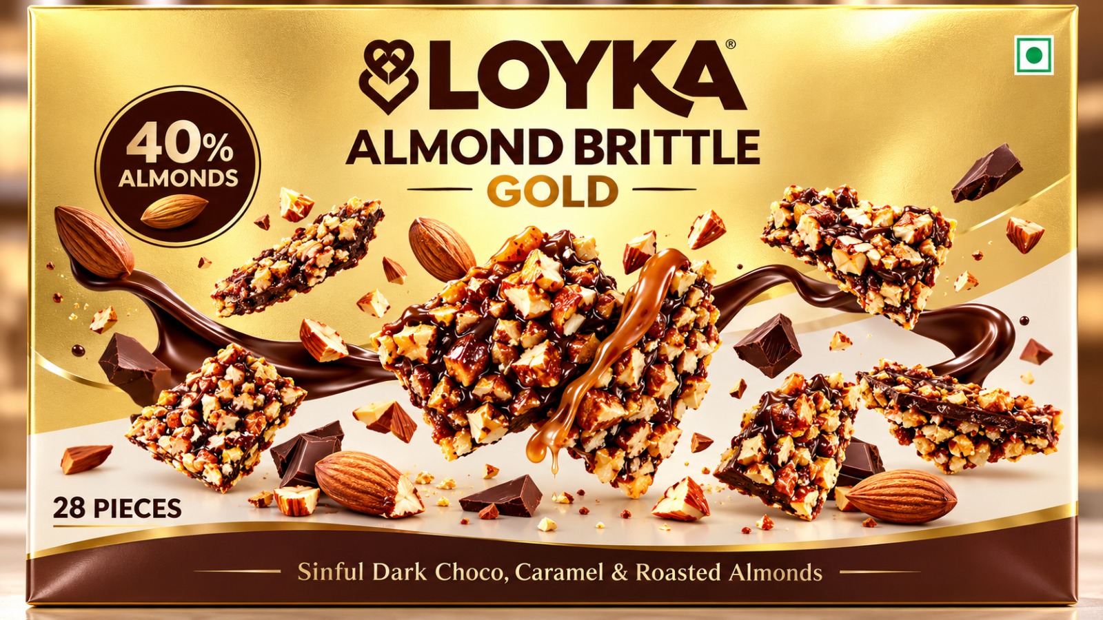 Loyka Almond Brittle Gold 406gm