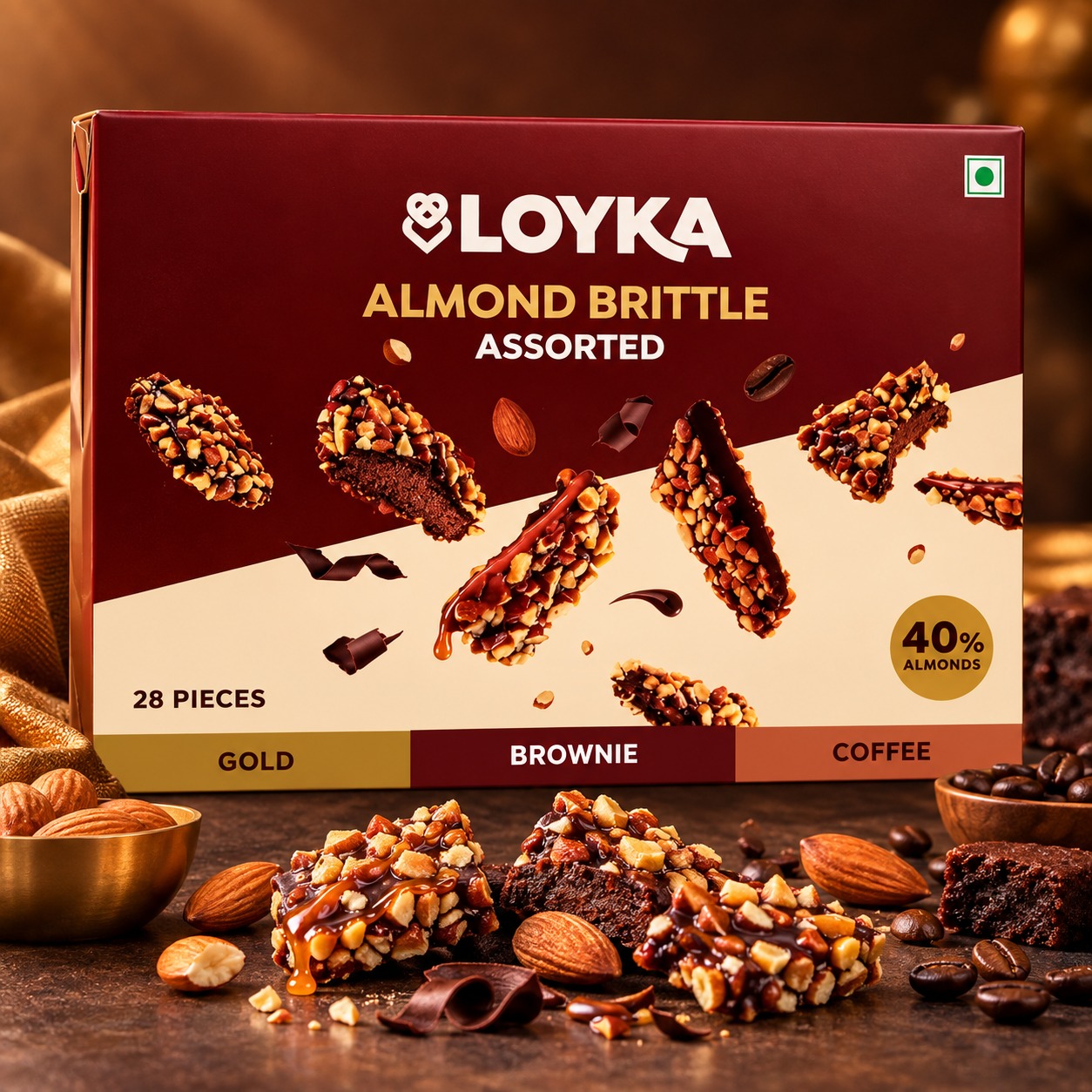 Loyka Almond Brittle Assorted 203gm
