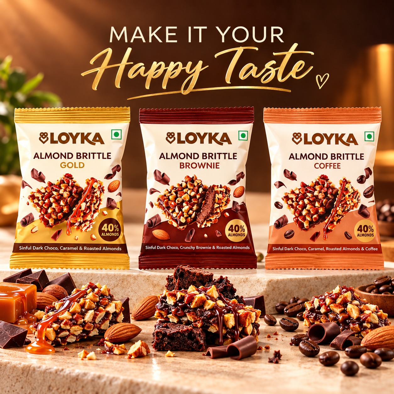 Loyka Almond Brittle Assorted 203gm
