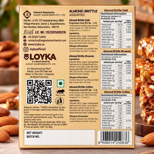 Loyka Almond Brittle Assorted 203gm