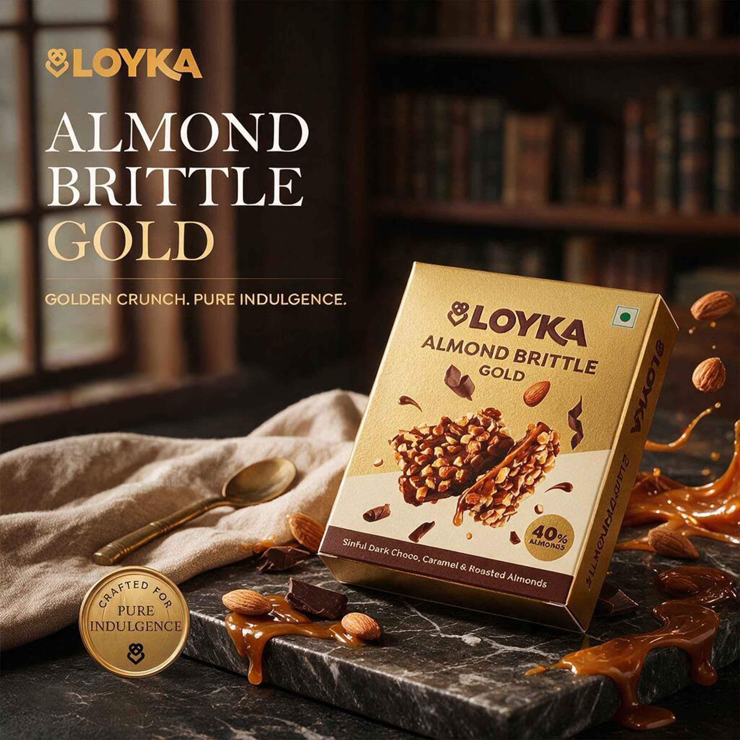 Loyka Almond Brittle Gold 17gm