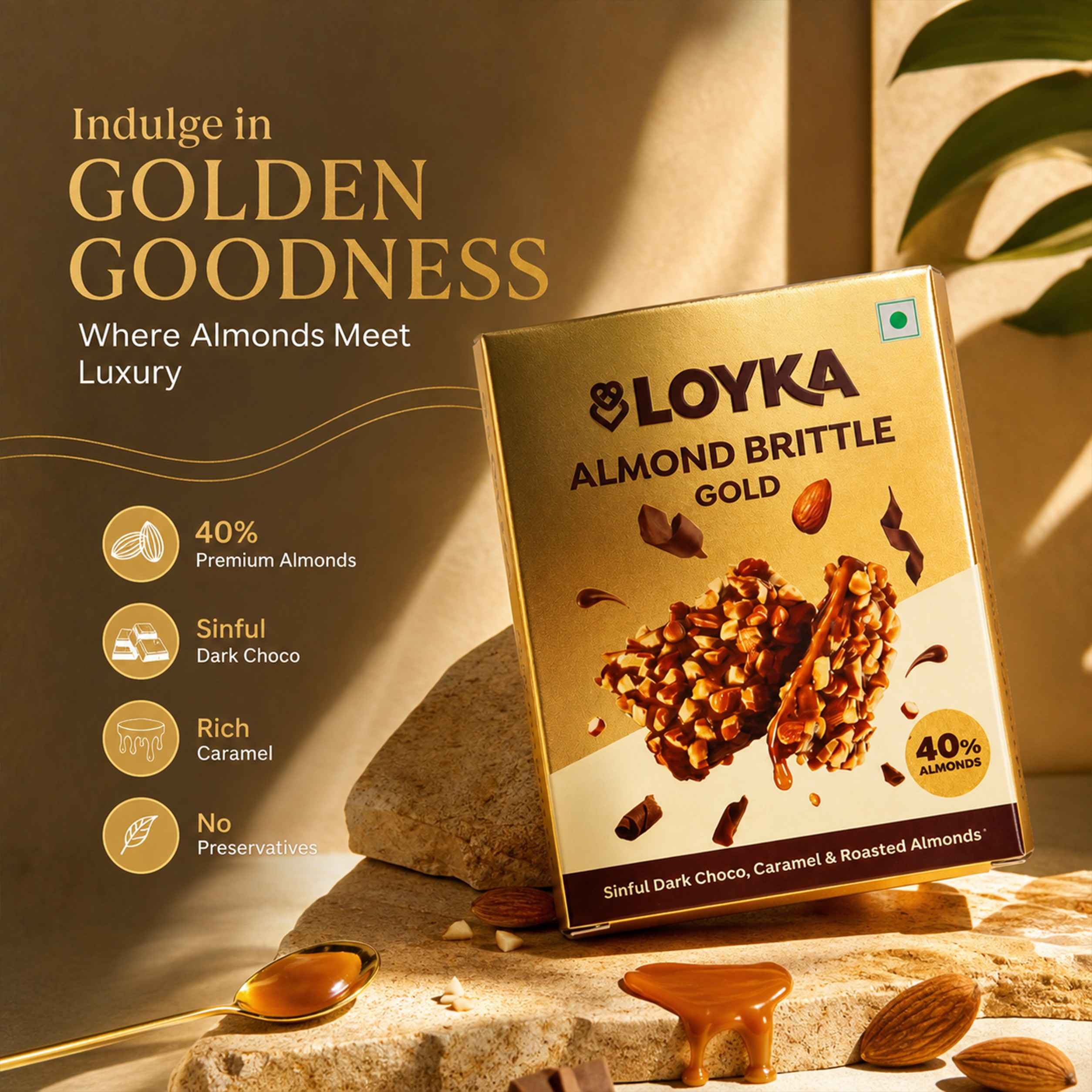 Loyka Almond Brittle Gold 17gm