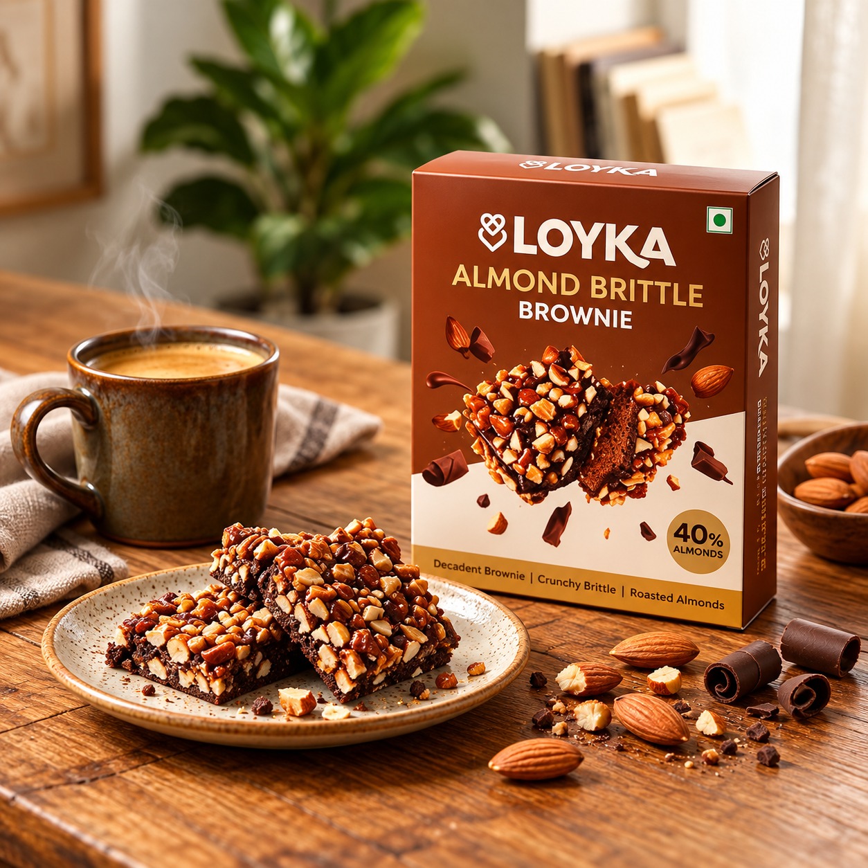 Loyka Almond Brittle Brownie 17gm