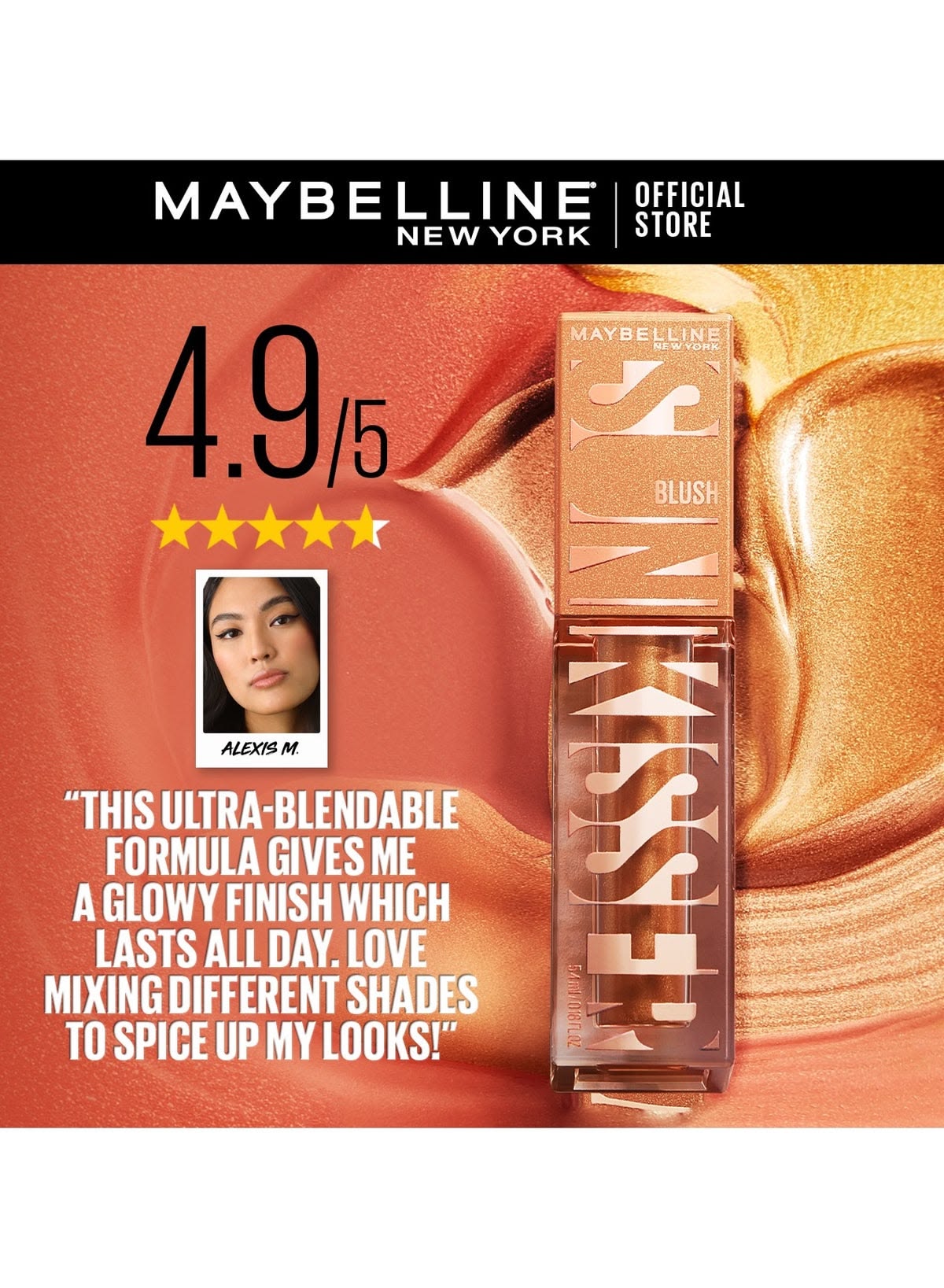 Maybelline New York Sunkisser Highlighter + Blush - Burnt Sky