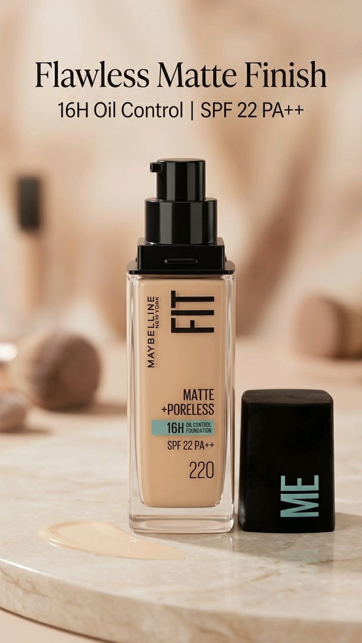 Maybelline Fit Me Matte + Poreless 16H Oil Control Foundation SPF 22 PA++