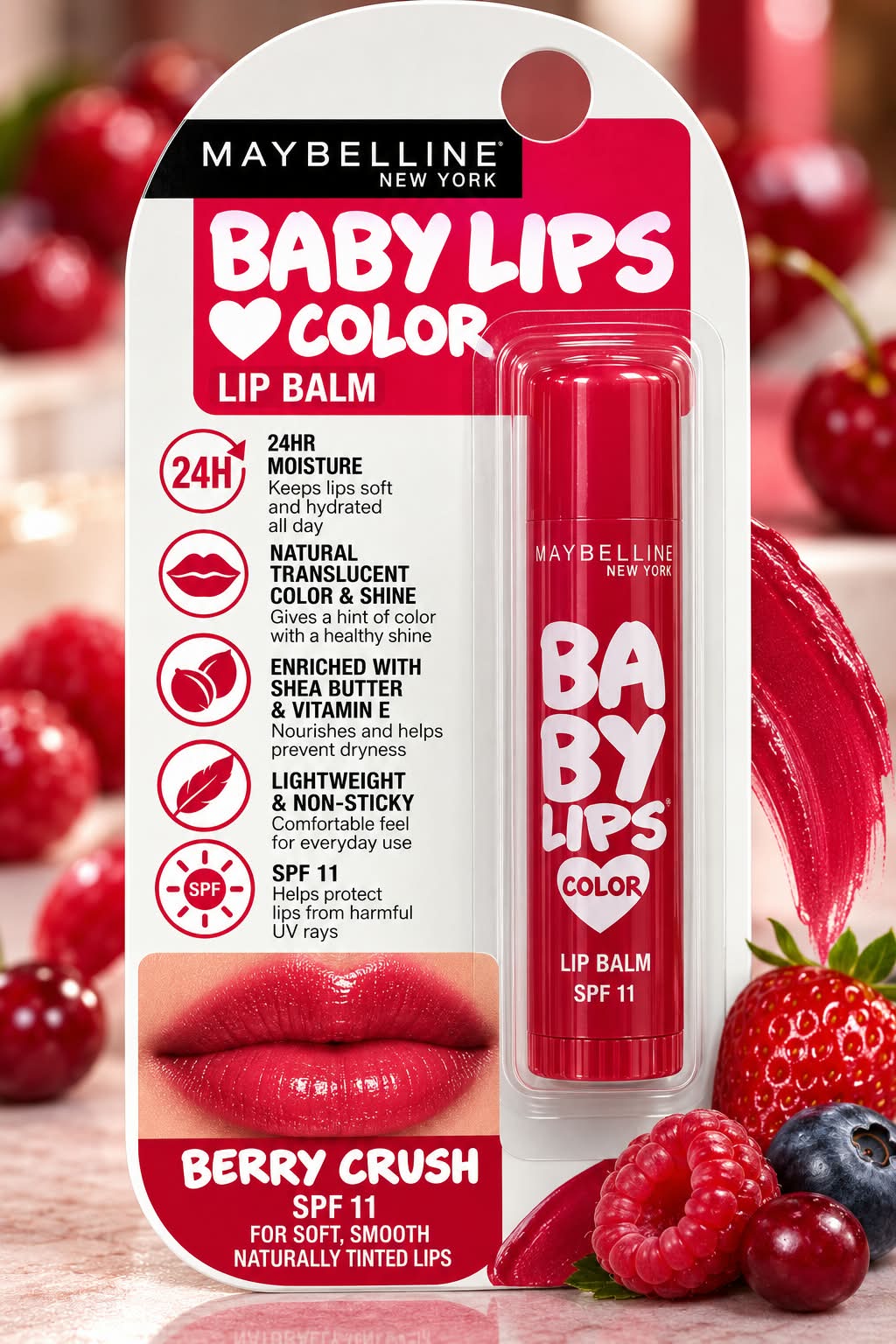 Maybelline New York Baby Lips Color Spf 11 New Improved 24hr