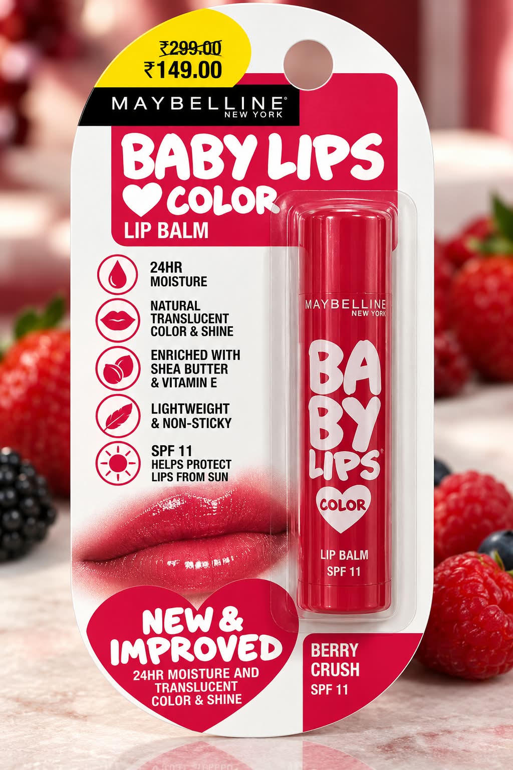 Maybelline New York Baby Lips Color Spf 11 New Improved 24hr