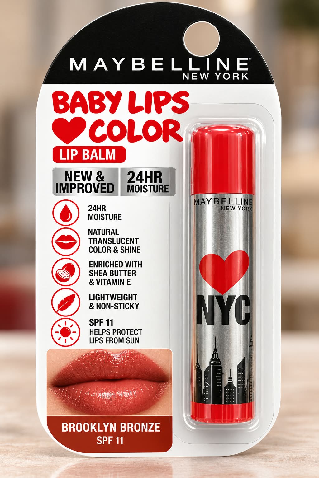 Maybelline New York Baby Lips Color Spf 11 New Improved 24hr
