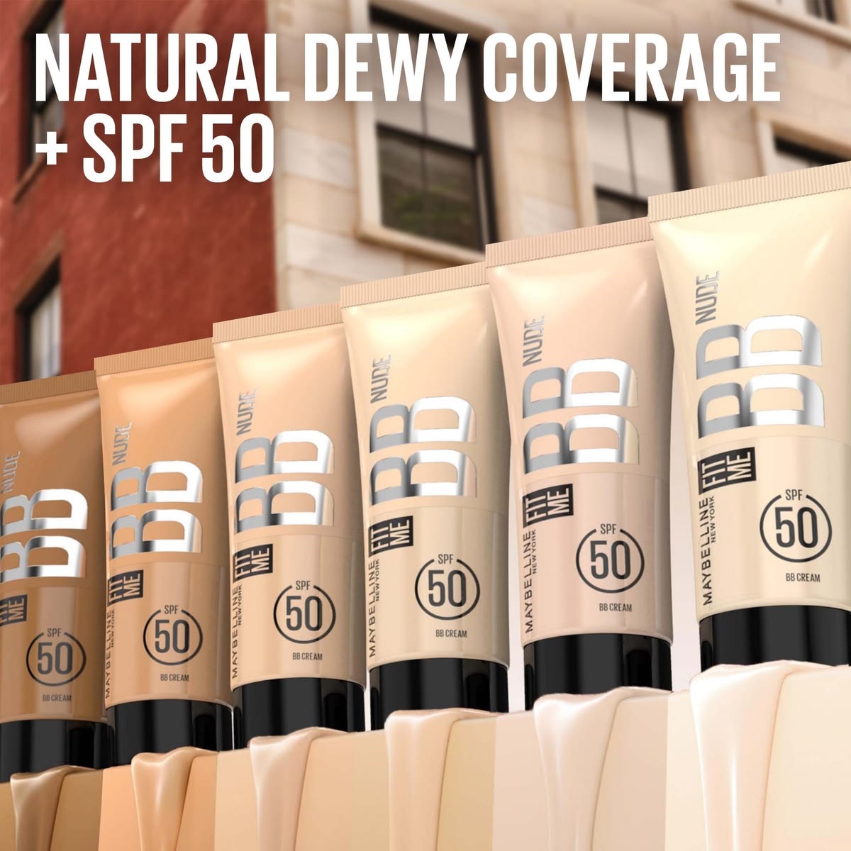 Maybelline New York Fit Me Glow BB Skin Tint, SPF 50, Niacinamide, Normal to Dry Skin