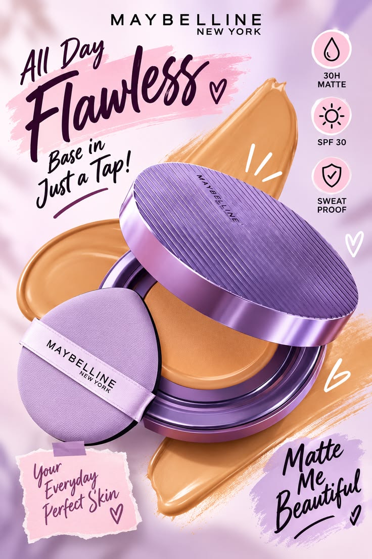 Maybelline Super Stay Matte Max Cushion Foundation Spf 30P+++Up To30H Transfer Proof-Sweat Proof