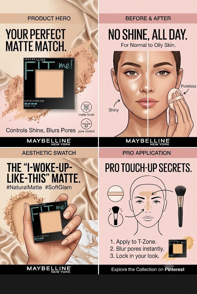 Maybelline New York Fit Me Matte + Poreless Pressed Powder, Lightweight - Buff Beige 130