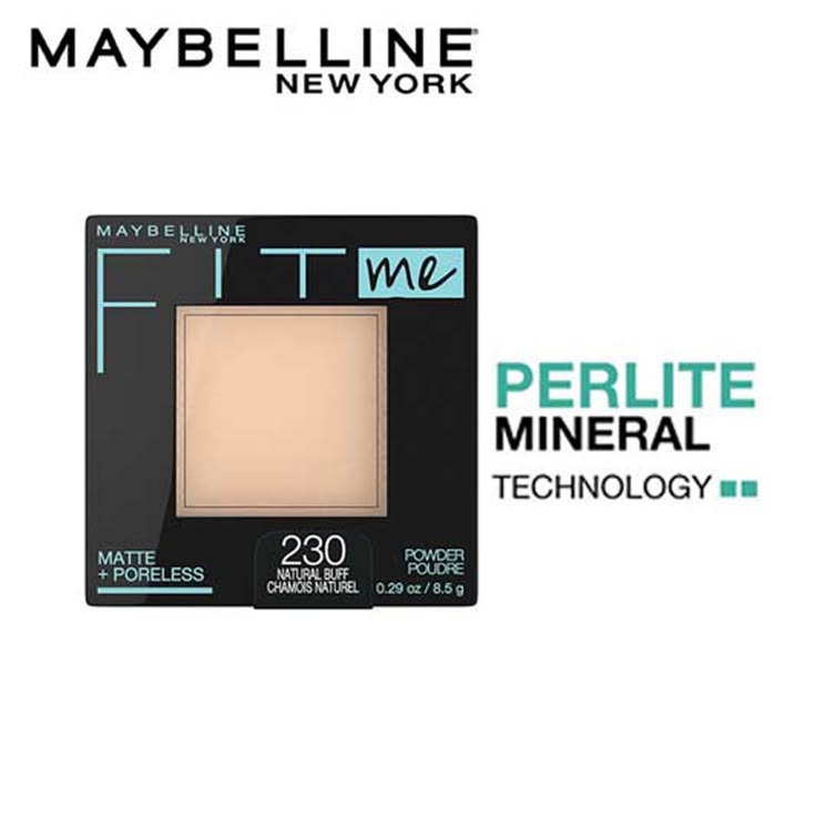 Maybelline New York Fit Me Matte + Poreless Pressed Powder, Lightweight - Buff Beige 130
