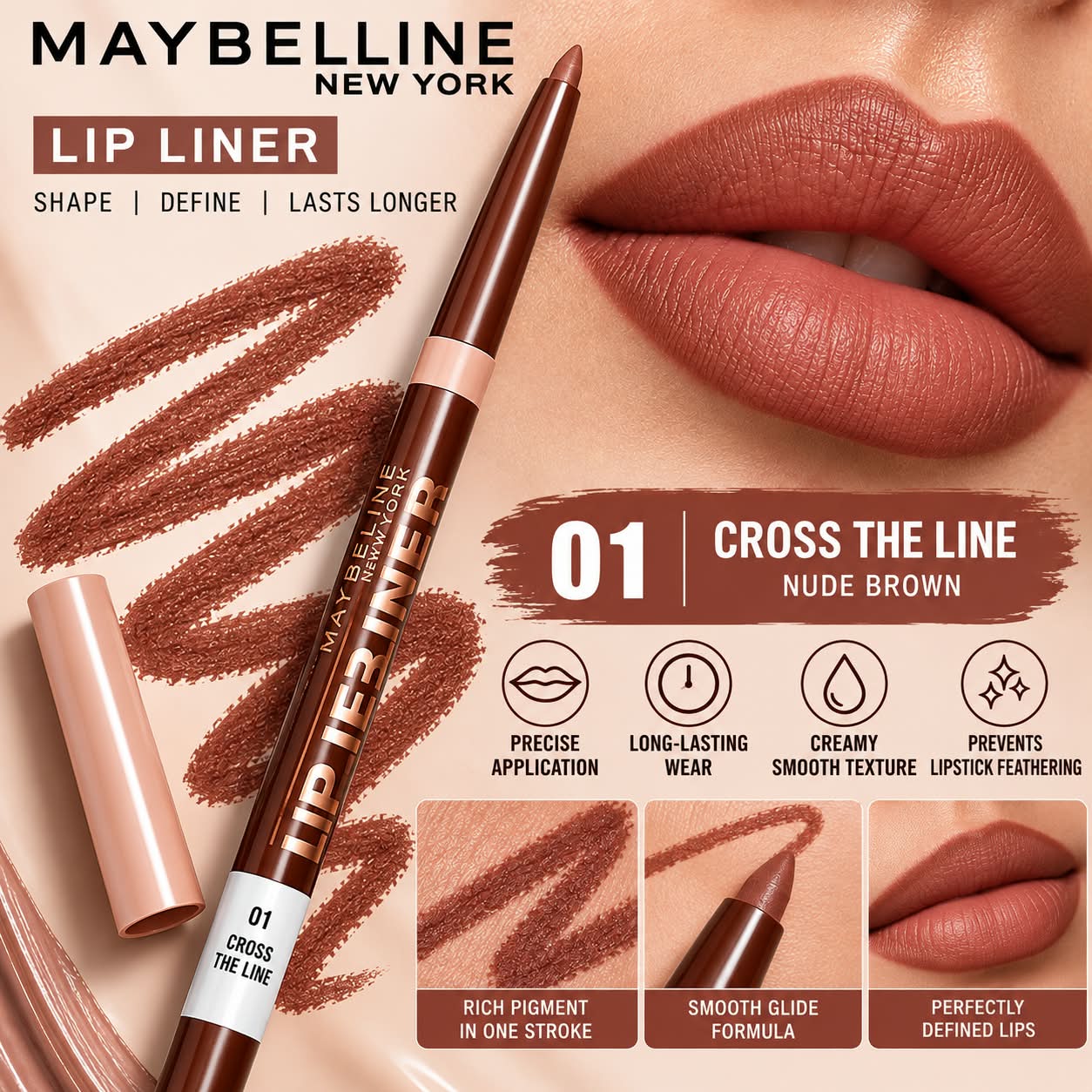 Maybelline New York Lifter Liner Lip Liner Pencil With Hyaluronic Acid