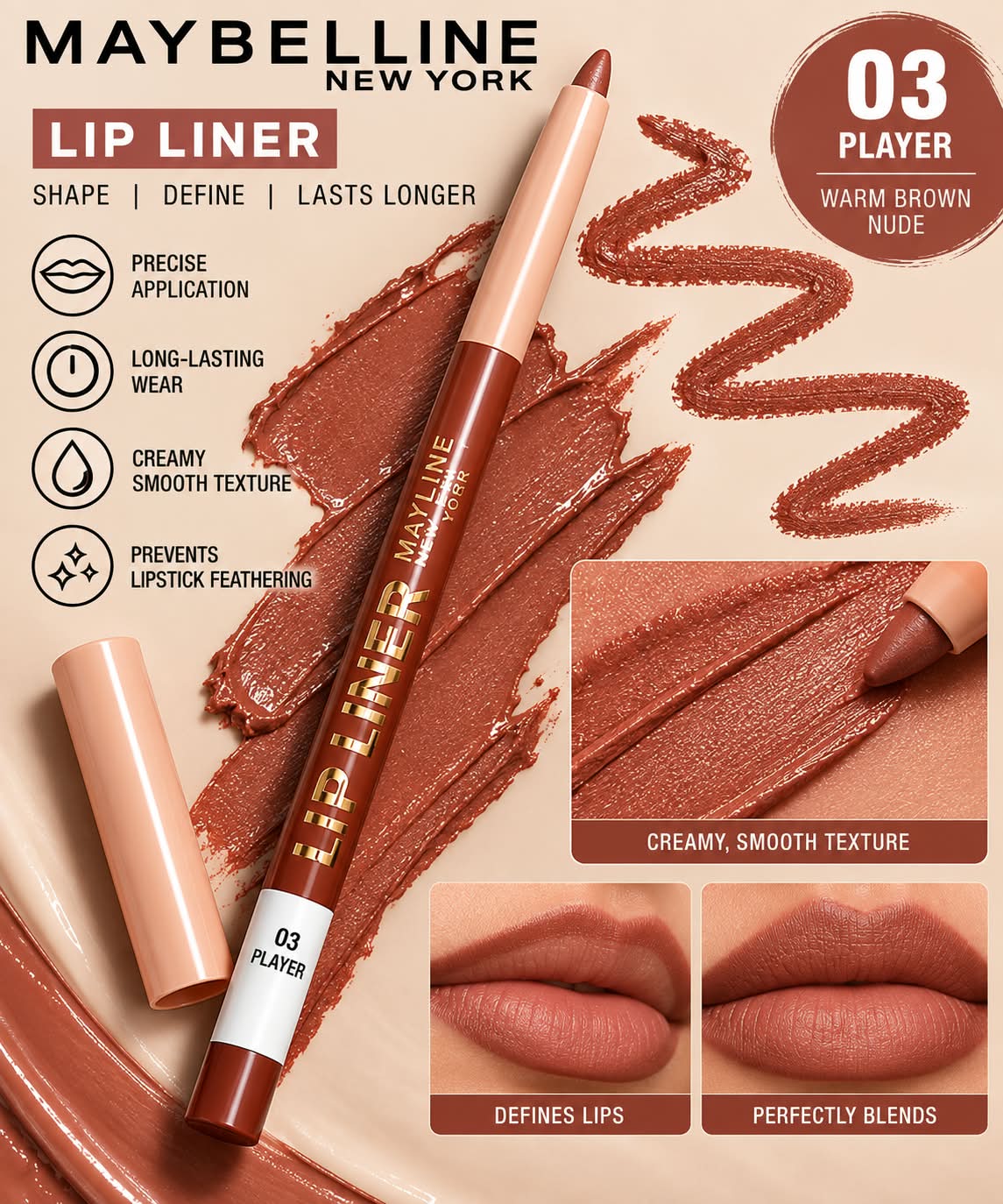 Maybelline New York Lifter Liner Lip Liner Pencil With Hyaluronic Acid