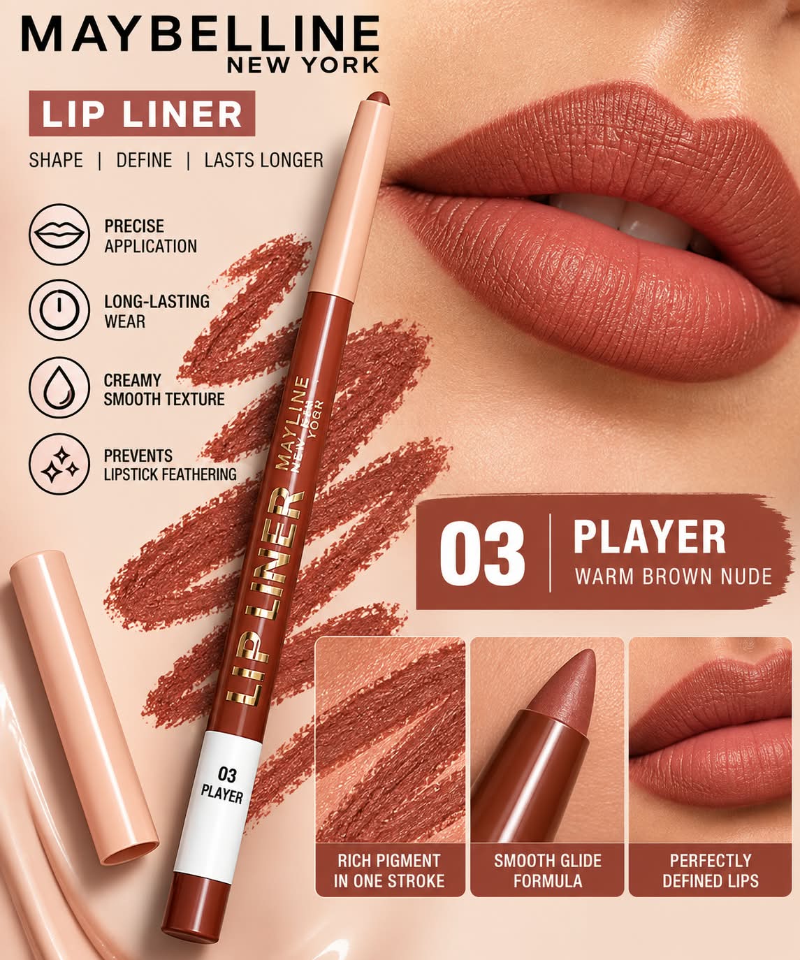 Maybelline New York Lifter Liner Lip Liner Pencil With Hyaluronic Acid