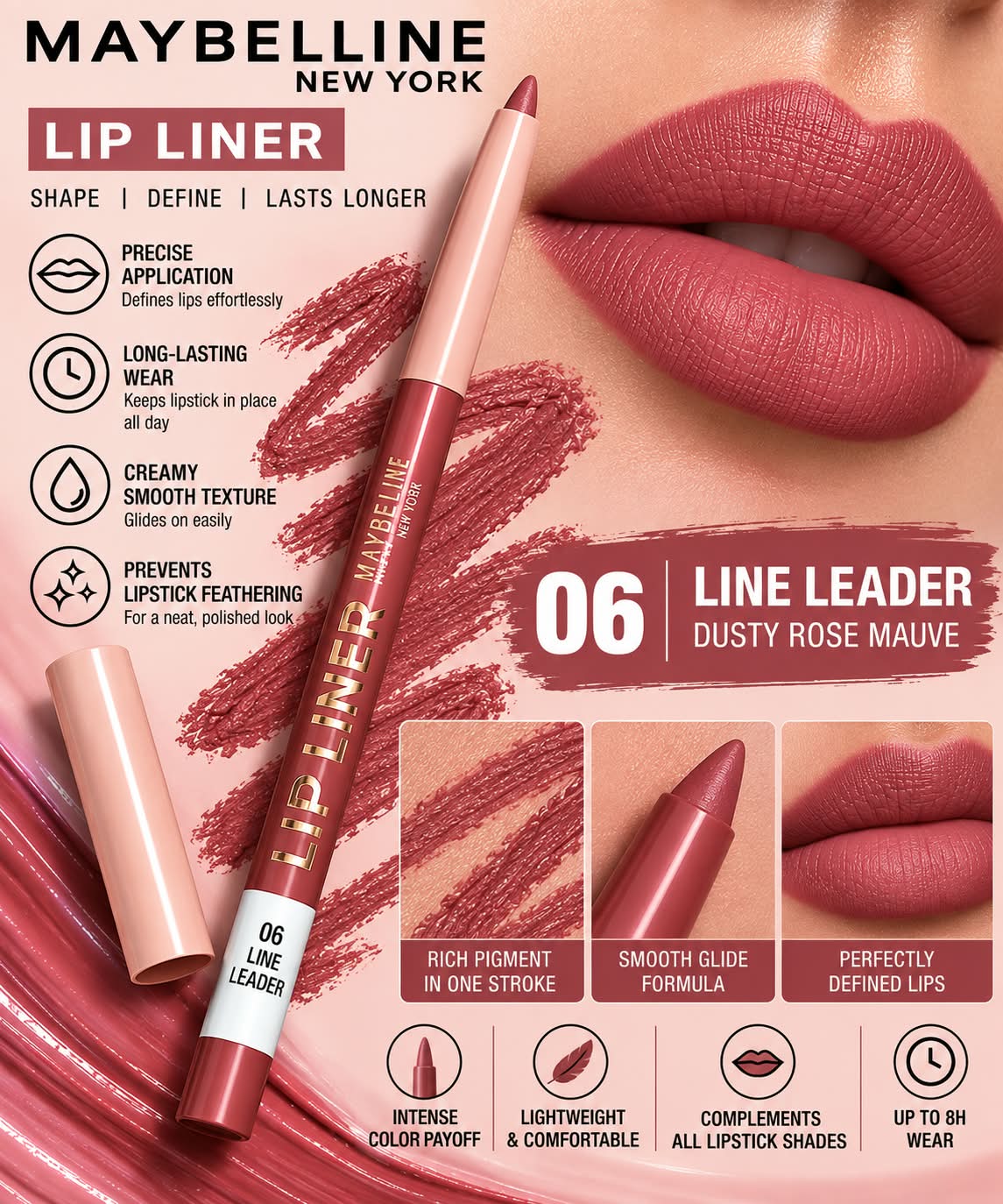 Maybelline New York Lifter Liner Lip Liner Pencil With Hyaluronic Acid