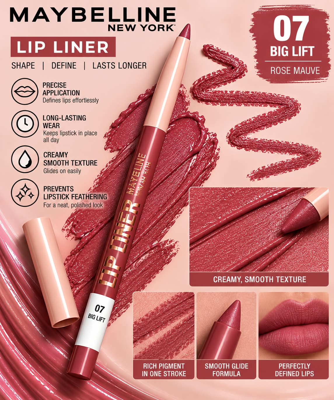 Maybelline New York Lifter Liner Lip Liner Pencil With Hyaluronic Acid