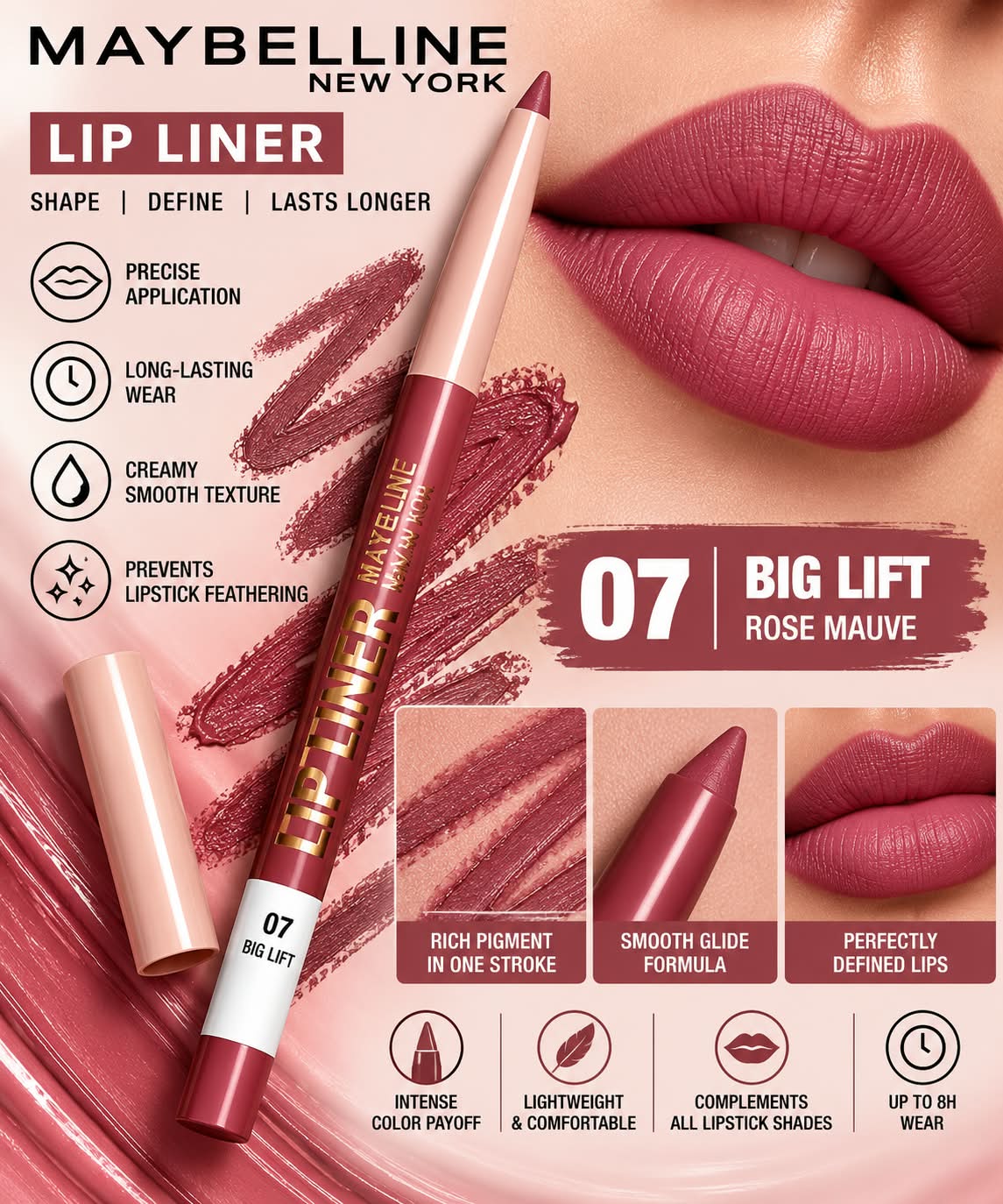 Maybelline New York Lifter Liner Lip Liner Pencil With Hyaluronic Acid