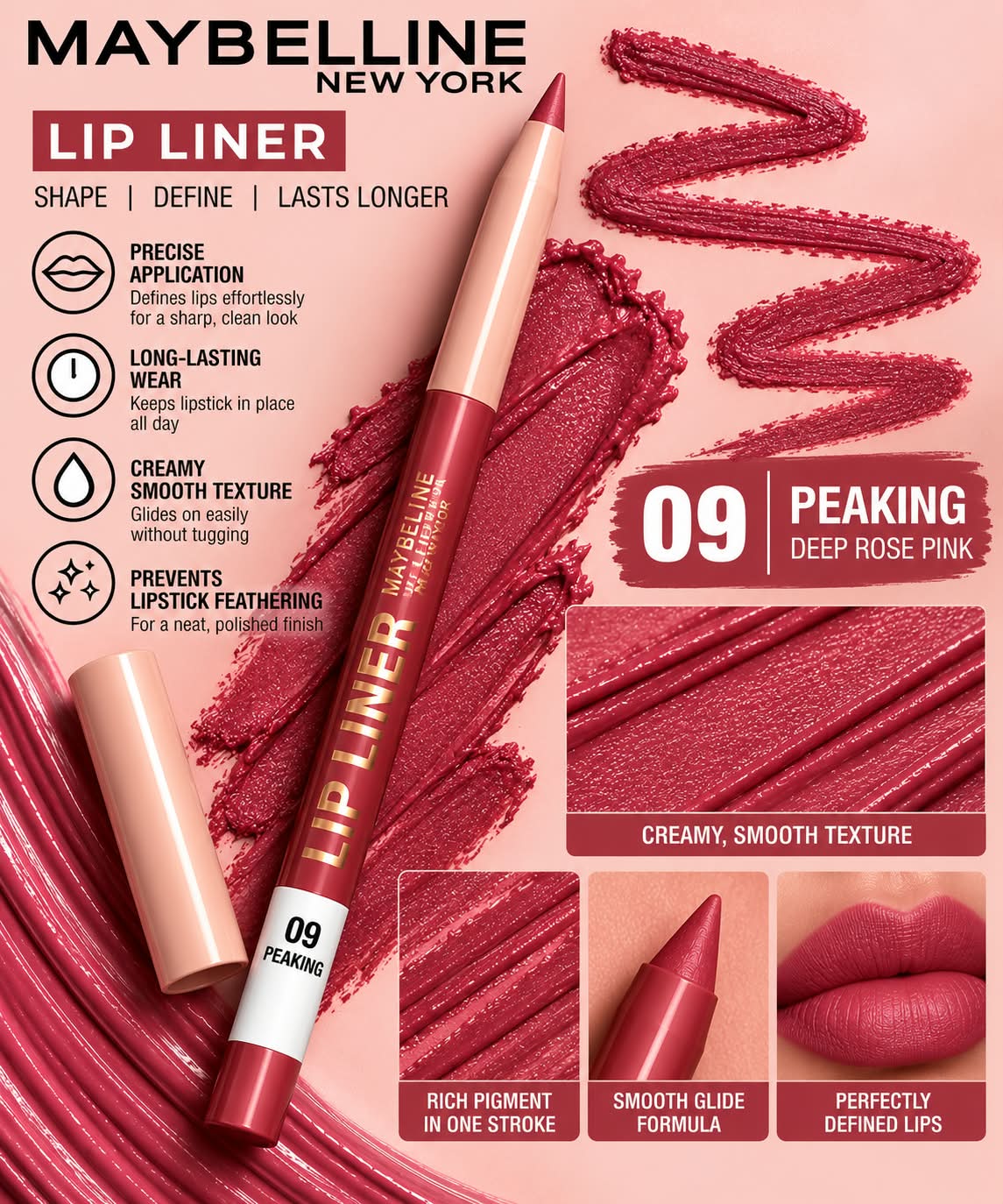 Maybelline New York Lifter Liner Lip Liner Pencil With Hyaluronic Acid