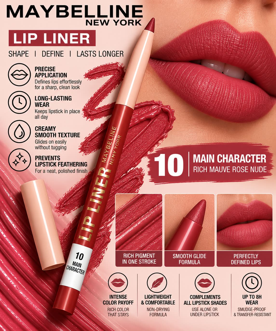 Maybelline New York Lifter Liner Lip Liner Pencil With Hyaluronic Acid