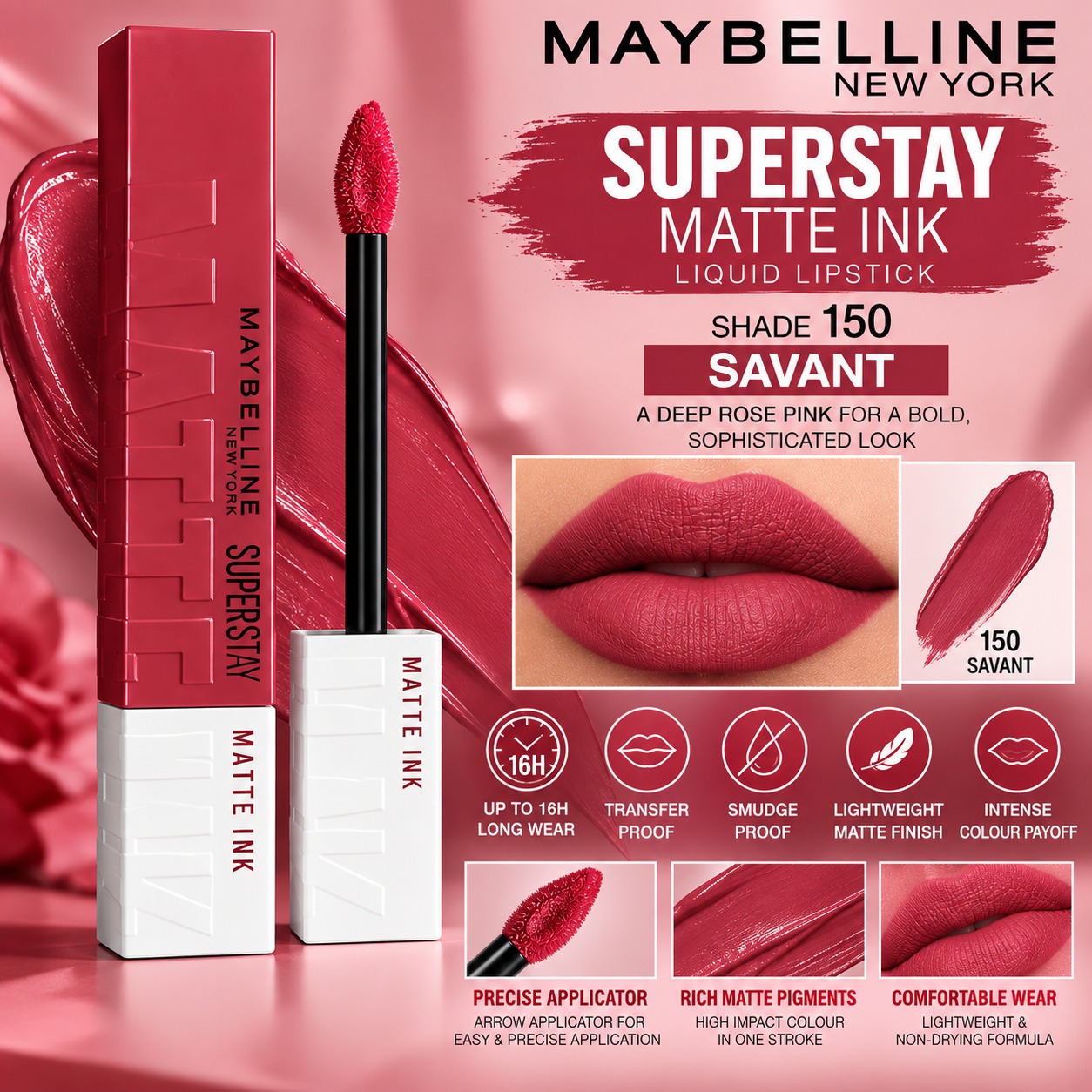 Maybelline New York Super Stay Matte Ink Liquid Lipstick, Lasts Up to 16 Hours