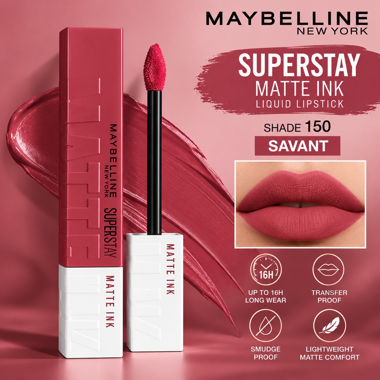 Maybelline New York Super Stay Matte Ink Liquid Lipstick, Lasts Up to 16 Hours
