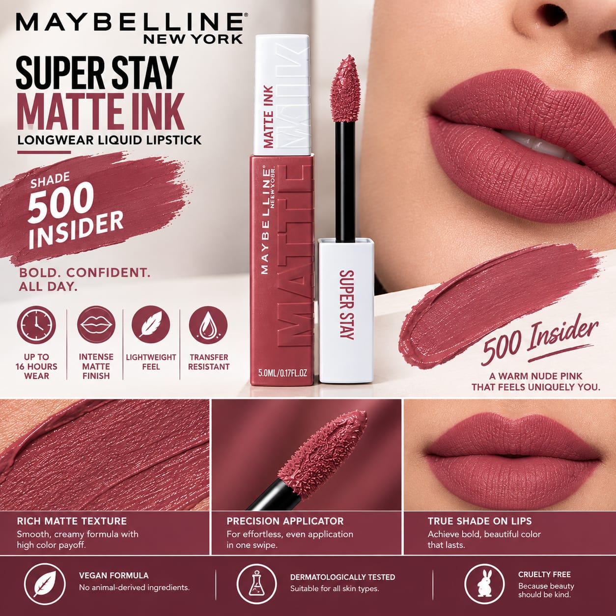 Maybelline New York Super Stay Matte Ink Liquid Lipstick, Lasts Up to 16 Hours