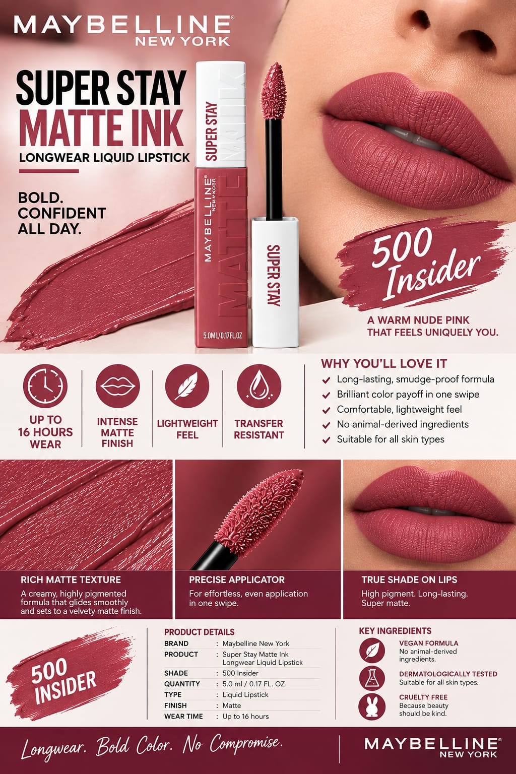 Maybelline New York Super Stay Matte Ink Liquid Lipstick, Lasts Up to 16 Hours
