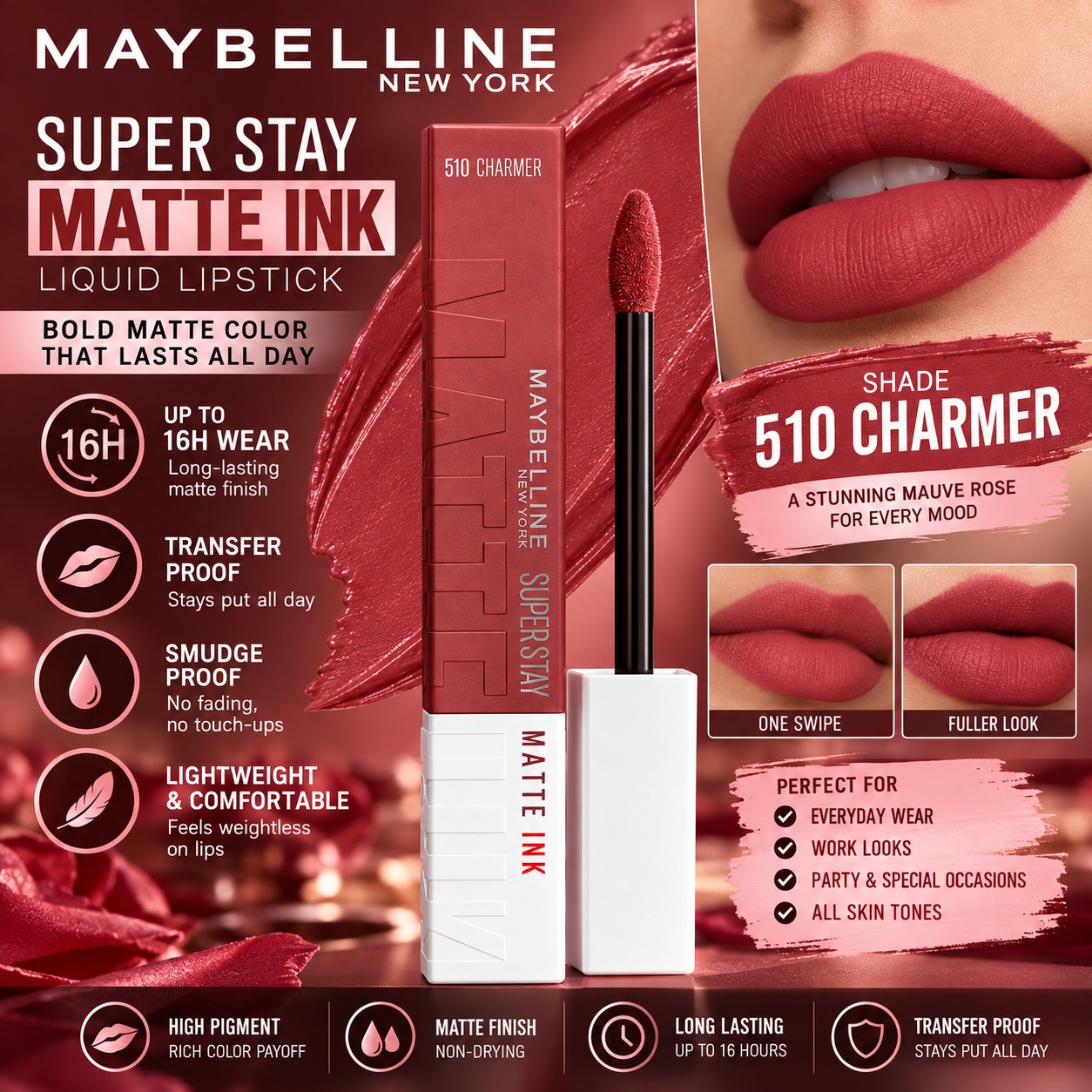 Maybelline New York Super Stay Matte Ink Liquid Lipstick, Lasts Up to 16 Hours