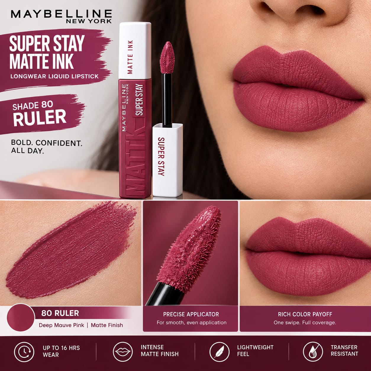 Maybelline New York Super Stay Matte Ink Liquid Lipstick, Lasts Up to 16 Hours