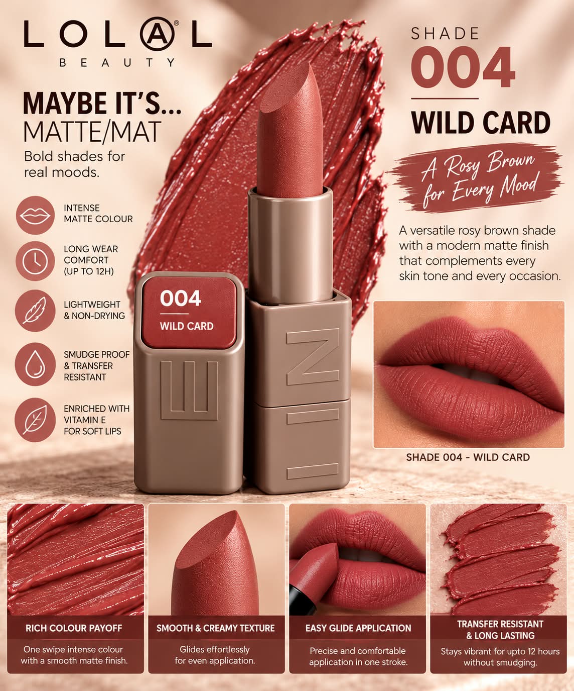 Maybelline Serum Matte Lipstick - 8Hr hydration, One-Swipe Bold Color 4.2g
