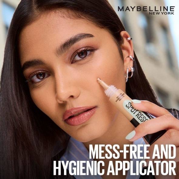 Maybelline New York Fit Me Spot Rescue Full Coverage Concealer, 24H Wear, Fades Spots, Minimizes Pimples, Clinically Tested, Non Comedogenic-15, 15ml