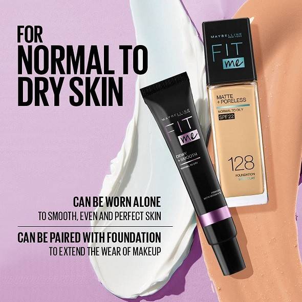 Maybelline New York Primer, Reduces Appearance of Pores, Long-lasting, Fit Me Dewy + Smooth Finish, Duo Pack