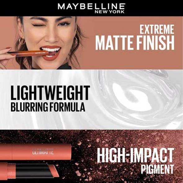 Maybelline New York Color Sensational Ultimattes Lipstick, Matte Finish