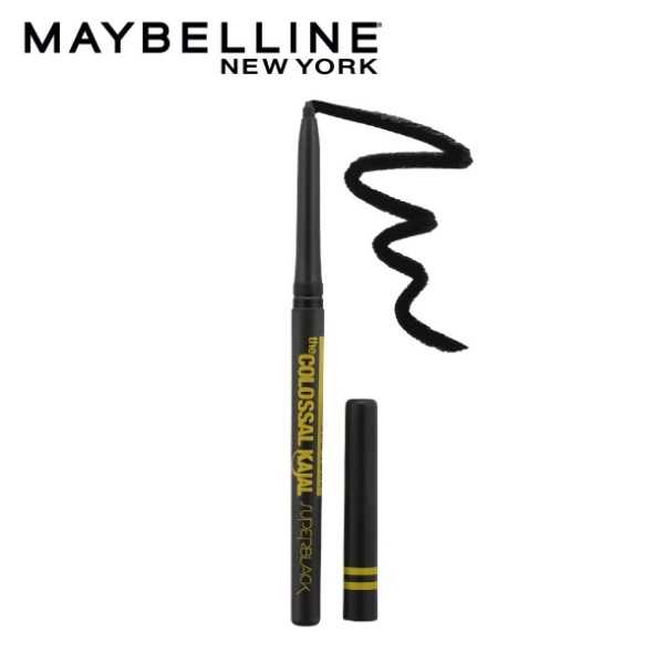 Maybelline New York Colossal Kajal Super Black, 2X Darker & 2X Colossal, Matte Finish Kajal