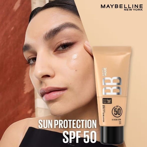 Maybelline New York Fit Me Glow BB Skin Tint, SPF 50, Niacinamide, Normal to Dry Skin