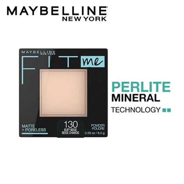 Maybelline New York Fit Me Matte + Poreless Pressed Powder, Lightweight - Buff Beige 130